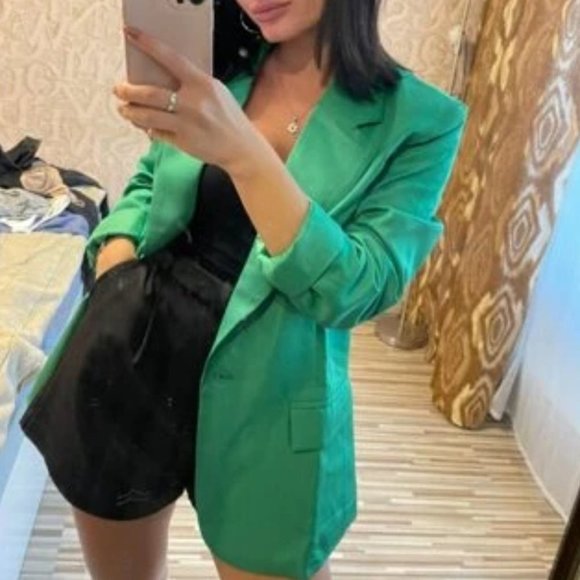 GREEN single button Blazer Jacket - Picture 10 of 12